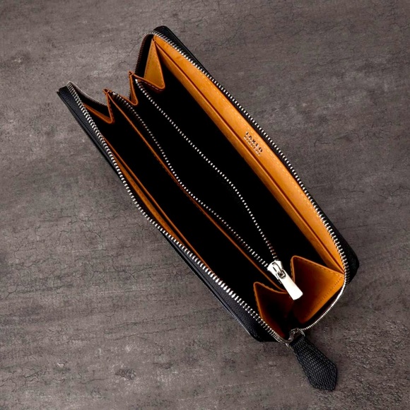 Takeo Kikuchi Black Mesh Zip Long Wallet - Picture 4 of 6